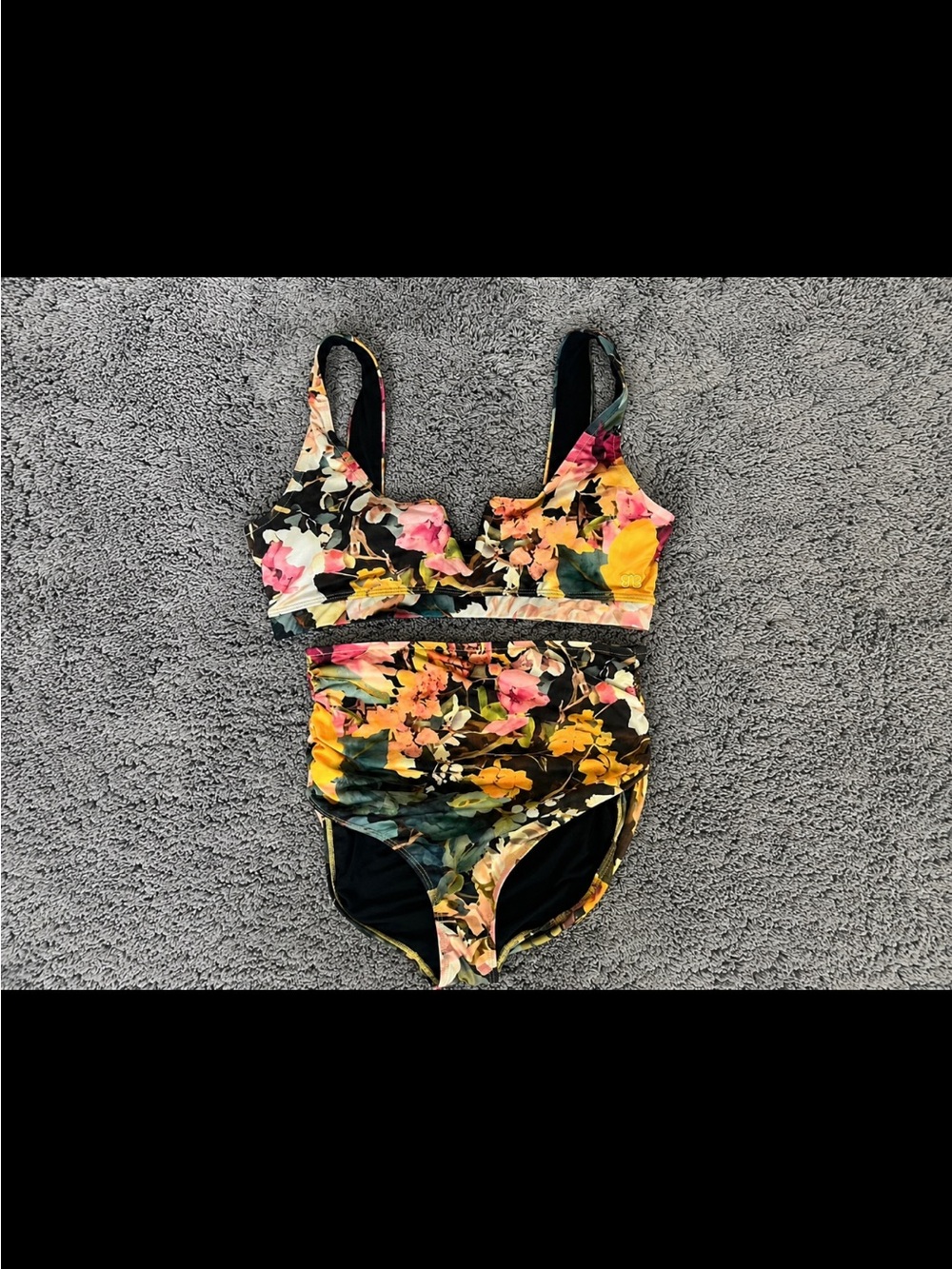 Albion Floral Two-Piece Swim Set sz S